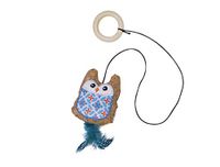 NOBBY 80255 kurk uil met catnip, met houten ring, 24 g