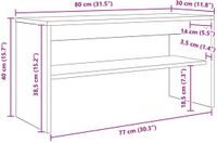 vidaXL TV-kast 80 x 30 x 40 cm grijs Sonoma bewerkt hout