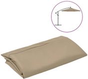 vidaXL Vervangingsdoek voor tuinparasol 300 cm Taupe