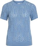 VILA Gebreide top Korte mouwen Blissful Blue XS