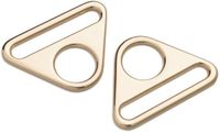 Prym Driehoek-ring met gleuf 40mm new gold 615837