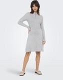 ONLY - ONLDEE LIFE HAZEL L/S ZIP DRESS KNT NOOS - Dames - Mini jurken - L - Lichtgrijs Melange