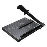 A4 Professionele papiersnijder, hefboomsnijder, 47 cm, metalen snijapparaat 32 x 25 x 3 cm, rolsnijder, fotosnijder voor school en kantoor, zwart
