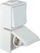 OPUS® AQUA schakelaar/knop met stopcontact, verticale uitvoering universele schakelaar uit/wisseling, kleur zuiver wit