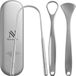Nuvance Tongschraper - 3 in 1 Set - Roestvrij staal - Gris