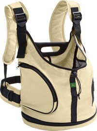 Hunter Rugzak Kangaroo - Beige/Zwart - Hondenrugzak & Buikdrager - 30 x 20 x 30 cm