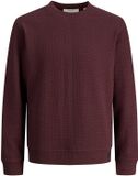 Jack & Jones Trui Jcofusion Waffle Brand Sweat Crew N 12300438 Fudge Mannen Maat - S