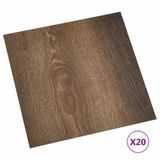 vidaXL Zelfklevende Vloerplanken Bruin en Zwart 30,5 x 30,5 cm (20 stuks)