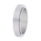 Lucardi Unisex Stainless steel anxiety ring - Ring - Staal - Zilverkleurig - 17 / 53 mm