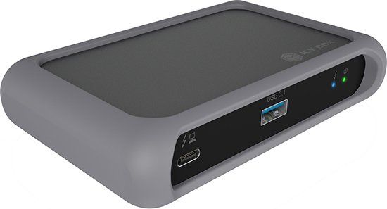 ICY BOX IB-HUB801-TB4 Thunderbolt 4 Hub - Antraciet/Zwart