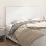 vidaXL - Hoofdbord - wit - 180x5x118/128 cm - kunstleer