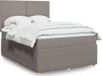 Maison Exclusive - Boxspringbed met matras, taupe, 140x200 cm, gestoffeerd