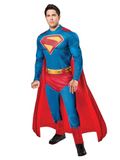 Rubies Officiële DC Deluxe Superman kostuum, volwassen superheld verkleedkleding, maat XL