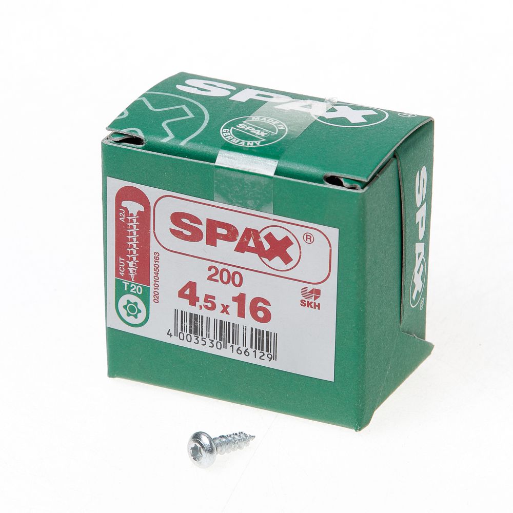 Spax universele schroef 4,5 x 16 mm zwart verzinkt - 1000 stuks