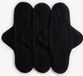 Imsevimse Serviette hygiénique lavable Super Nuit Noir - 3 Pièces