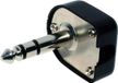 Tru Components 1559782 Jackplug 6.35 mm Stekker, coudé, Stéréo, Noir