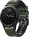 By Qubix Qubix - Geschikt voor Garmin bandje - 26mm Quickfit - leer + siliconen bandje - Groen - Geschikt voor Garmin Fenix 7X / 6X / 5X
