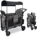 WonderFold W2 Elite Chariot de marche - Poussette pour 2 enfants – Pliable – Noir
