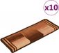 vidaXL Trapmatten zelfklevend 10 stuks 65x21x4 cm bruin