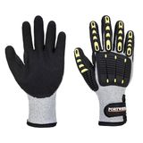 Portwest A729 Snijbestendige Anti-Impact Thermische Handschoenen - Grijs/Zwart, XL