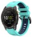 Garmin Enduro 3: Bracelet de sport bicolore en silicone, 26 mm, turquoise/bleu foncé