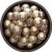Bellatio Decorations kerstballen - 37x st - champagne - 6 cm - kunststof - onbreekbaar