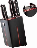 Richardson Sheffield Velocity 5-delig Messenblok met Geïntegreerde Slijper - Zwart/Rood/Zilver