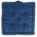 GALILEO SpA Set van 4 matraskussens stoelkussen 40x40x8 cm, blauw, Sibilla
