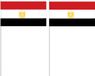 Merkloos Egypte Zwaaivlaggetjes - 10x - 12 x 24 cm - Egyptische vlaggetjes - feestartikelen