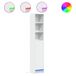 vidaXL Hoge kast met LED-verlichting, wit, 69x32,5x200 cm, houtvezel