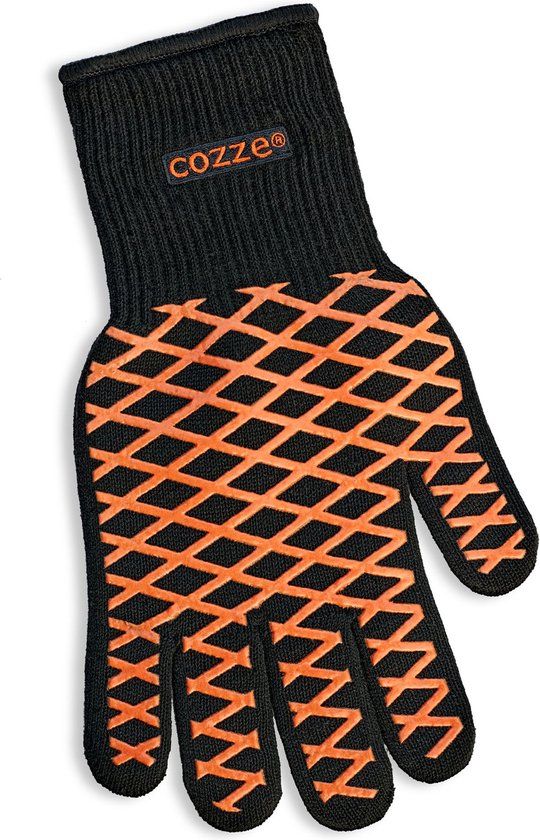 Cozze Pizzahandschoen - Hittebestendig tot 350°C - Oranje/Zwart