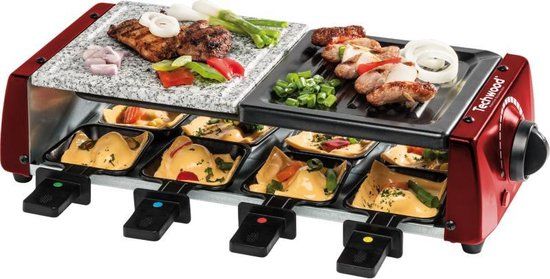 Techwood Gourmetset TRGP-885 3-in-1 - Steengrill, Raclette en Grill - 1200W