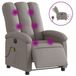 VidaXL Massagestoel elektrisch verstelbaar stof taupe
