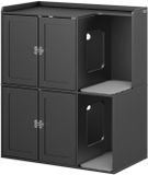 SoBuy HAT09-E-SCH Meuble litière pour chat - 45 x 80 x 95,5 cm - Gris foncé
