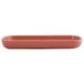 MSV Maonie Keramische voorraadbak voor fruit, thee, cosmetica, sieraden, ovaal, voor wastafel, badkamer, kasten, terracotta rood mat