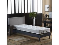 Lit électrique à plots + matelas mousse mémoire de forme 90x190