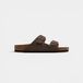Birkenstock Arizona Birkibuc Mocha Platte Sandalen Unisex Volwassenen Rubber