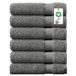 A1 HOME COLLECTIONS Organische katoenen veer Touch Sneldrogende 700 GSM Handdoek, Sharkskin Grey 20 "X30" (Pack van 6)