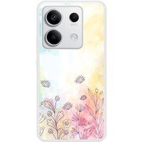 Xiaomi Redmi Note Watercolor flowers Verstevigd hoesje met sublimatie bedrukking