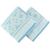 2-delige handdoekenset blauw en lichtblauw