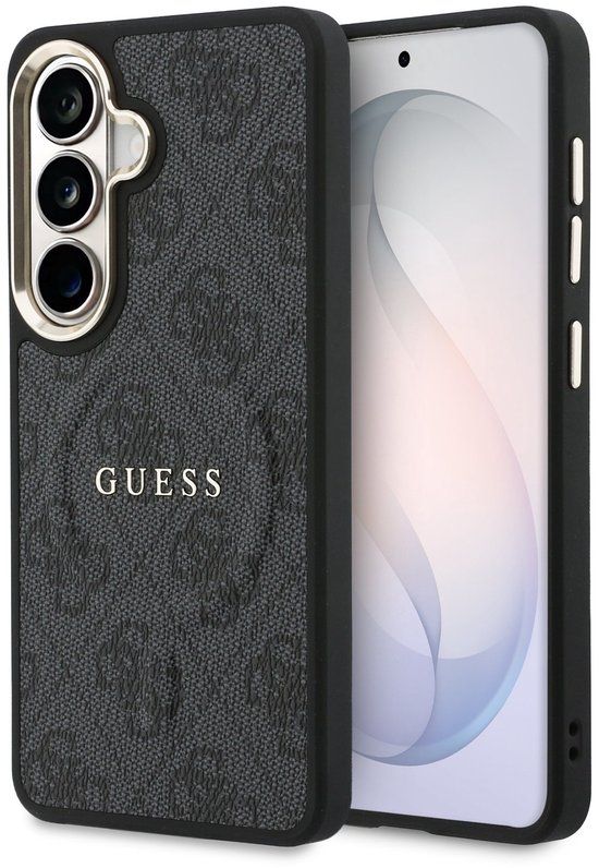 Guess Back cover Galaxy S26 - PU Leather MagSafe - 4G Classic Logo - Zwart