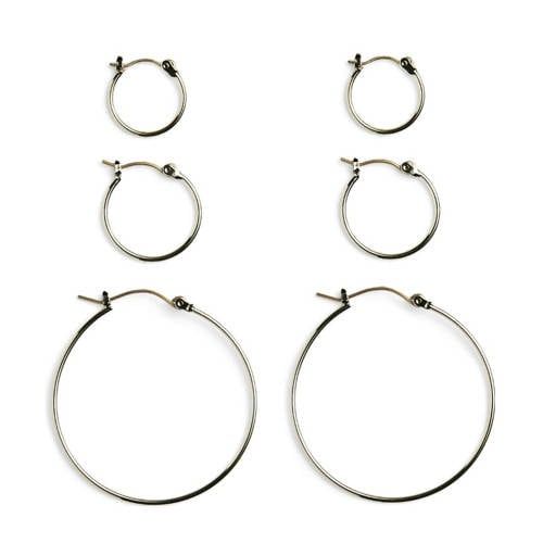 PIECES PCBELINDA oorbellen - goudkleurig (set van 3)