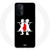 Maniacase Etui voor Oppo A74 Hunter x Hunter Manga logo zwart