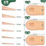 Merkloos / Sans marque MAROL BIS Leren Hakverhogers 20mm, Maat 35-37, voor Extra Lengte