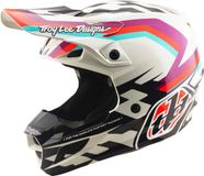 Troy Lee Designs SE5 Polycarbonate MIPS Dash Motocrosshelm - Paars/wit - Maat L