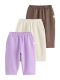 Next - Meisjes - Set van 3 joggingbroeken met wijde, ronde pijpen - Paars