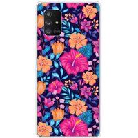 Samsung Galaxy A71 5G Fleurs exotiques bedrukt siliconen hoesje