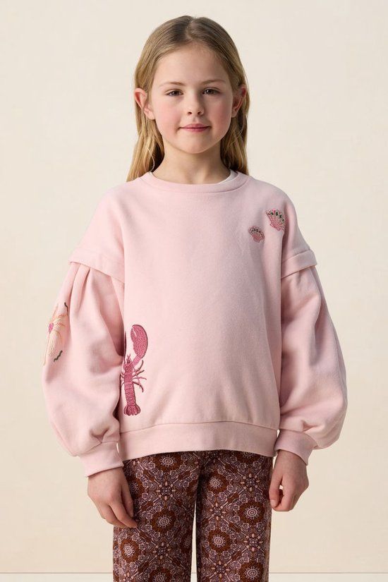 Sissy-Boy Lichtroze sweater met embroidery