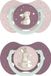 Difrax LOVI Fopspeen Dynamisch - Classy - 6 tot 18 Maanden - Roze & Beige - 2 Stuks
