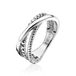 ZINZI zilveren cross-over ring ZIR1361